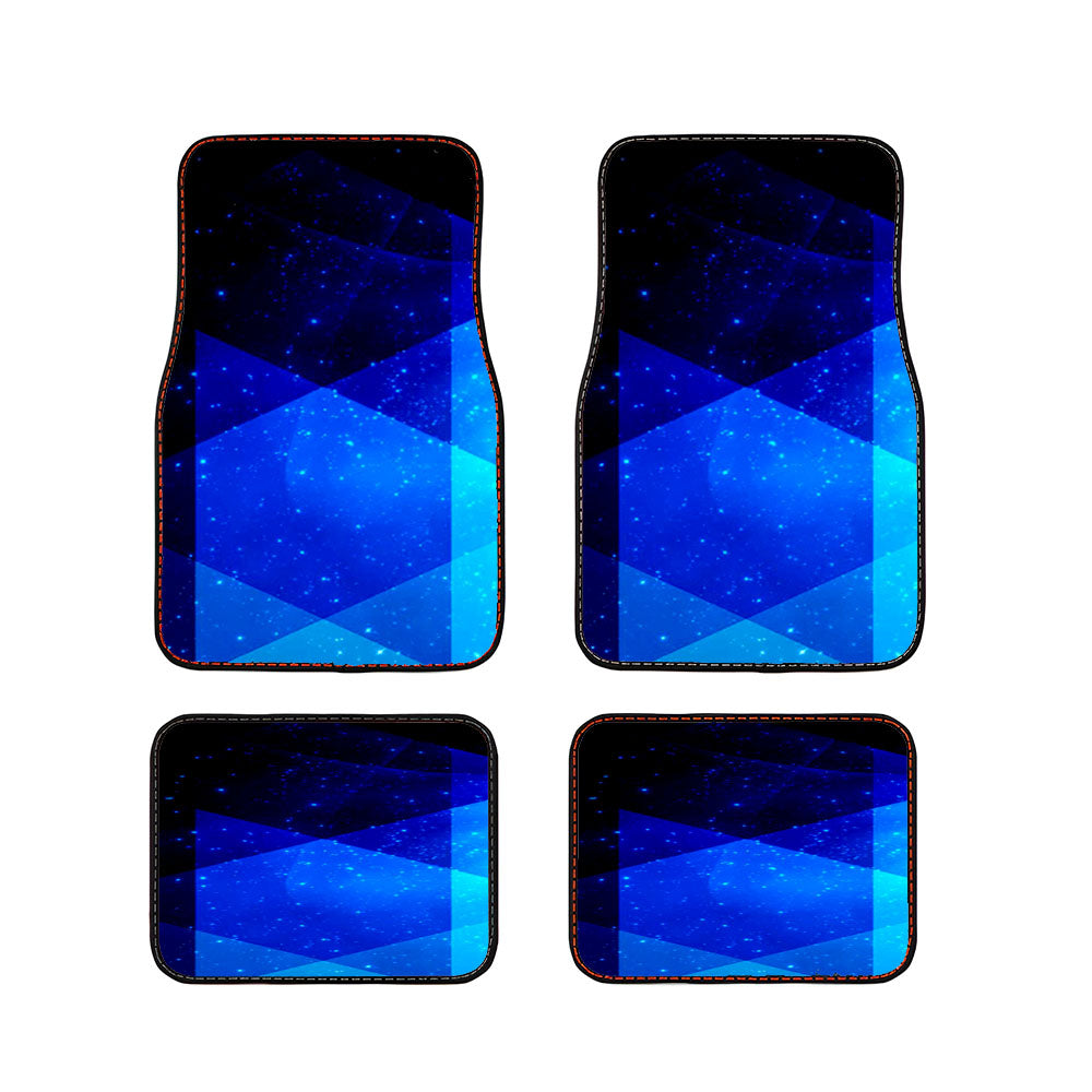 Triangle Pattern Blue Galaxy Car Floor Mats Accessories