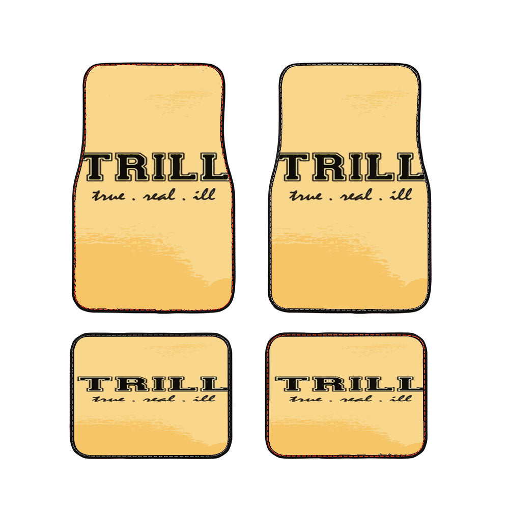 Trill Golden Car Floor Mats Accessories