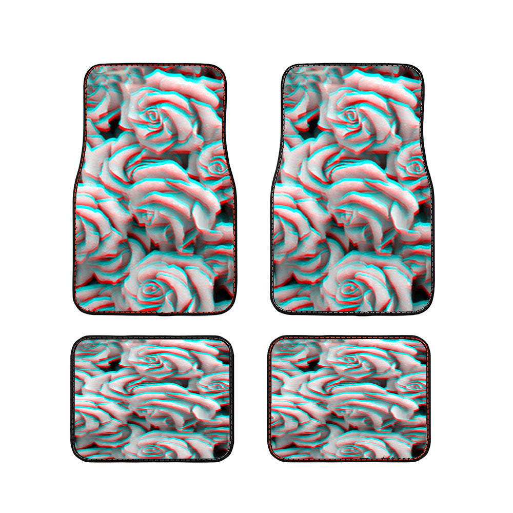 Trippy D Roses Car Floor Mats Accessories