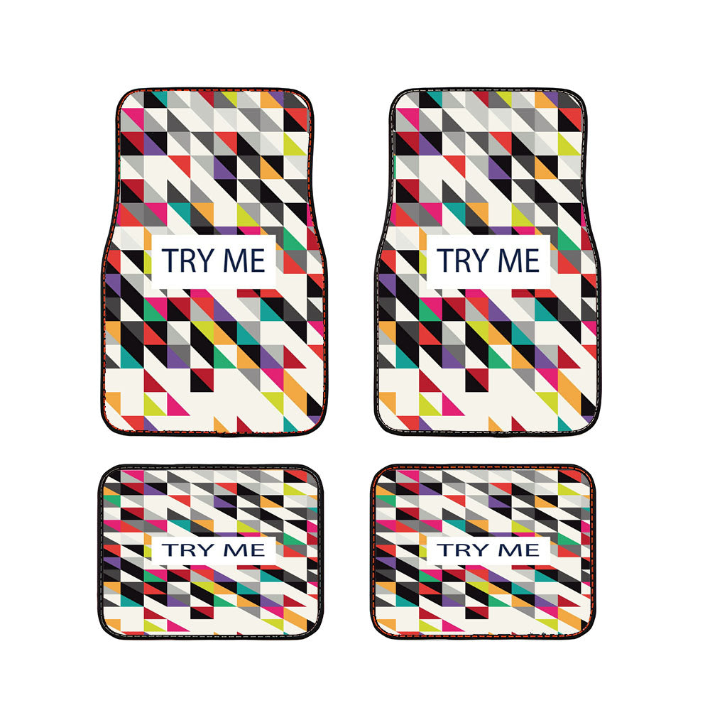 Try Me Art Square Car Floor Mats Accessories