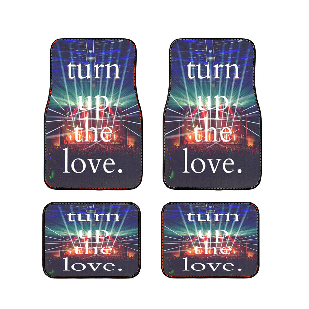Turn Up The Love Car Floor Mats Accessories