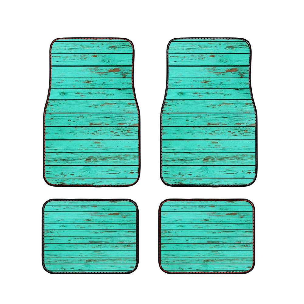Turqoise Panel Wood Car Floor Mats Accessories