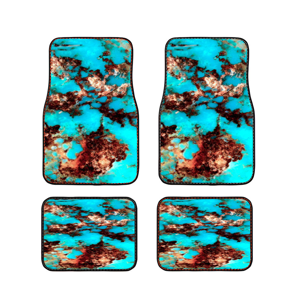 Turquoise Stone Car Floor Mats Accessories