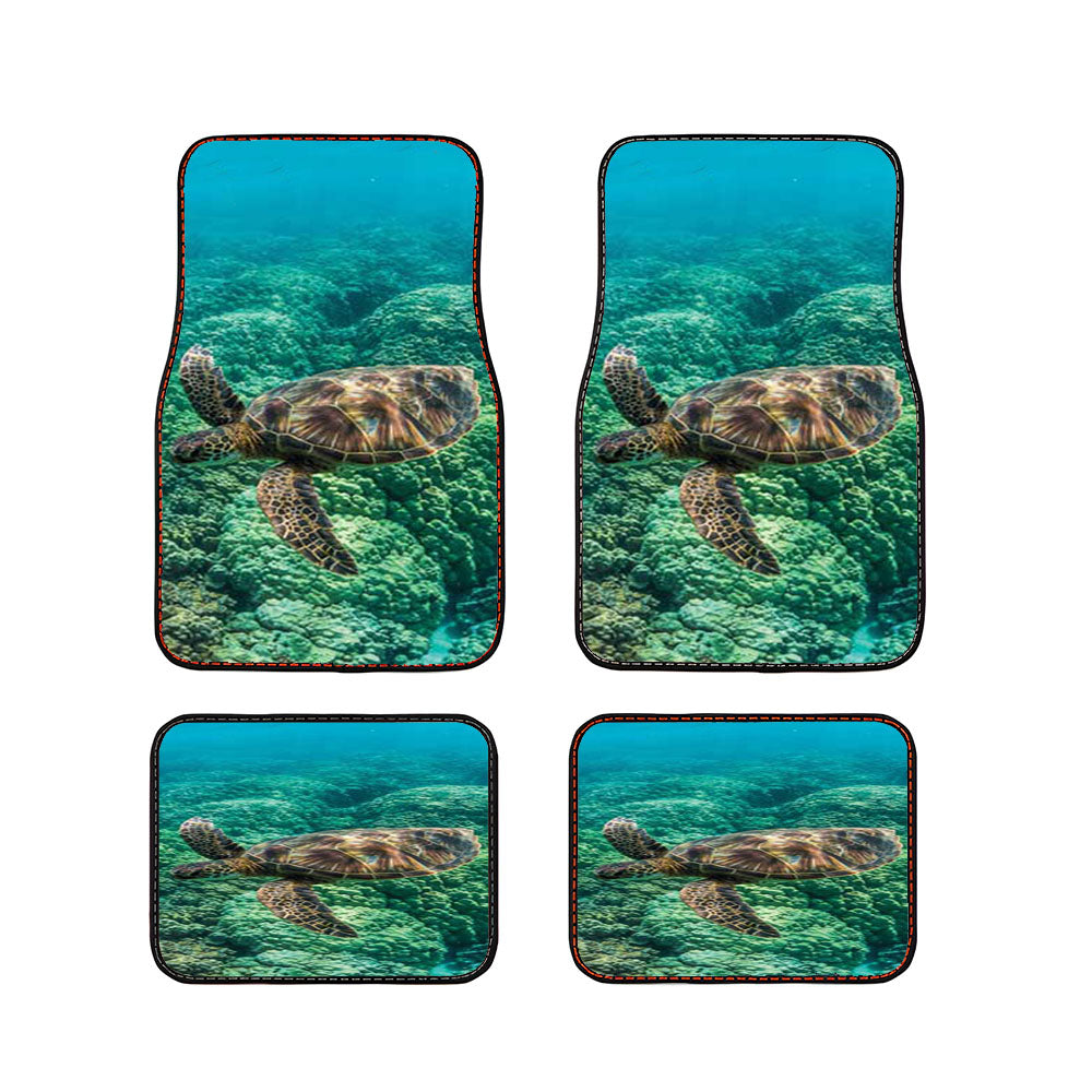 Turtle Blue Green Car Floor Mats Accessories