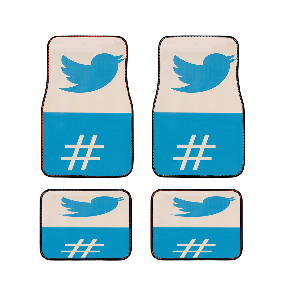 Twitter Hashtag Car Floor Mats Accessories