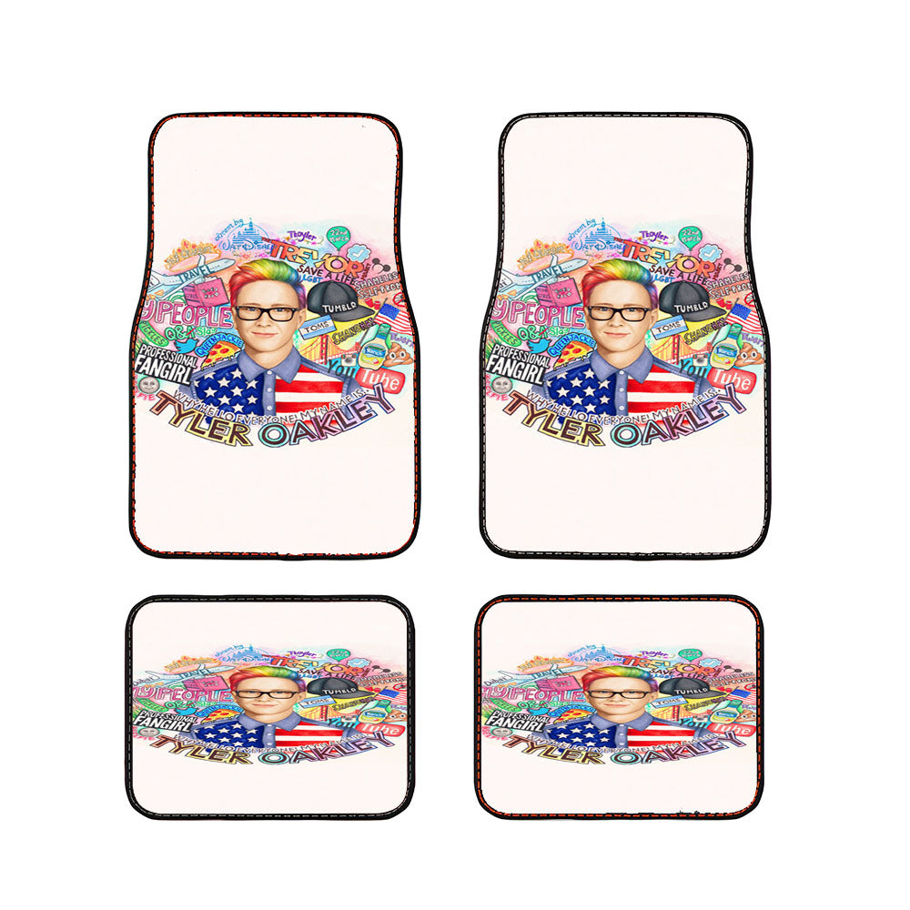 Tyler Oakley Fans Qoute Art Car Floor Mats Accessories