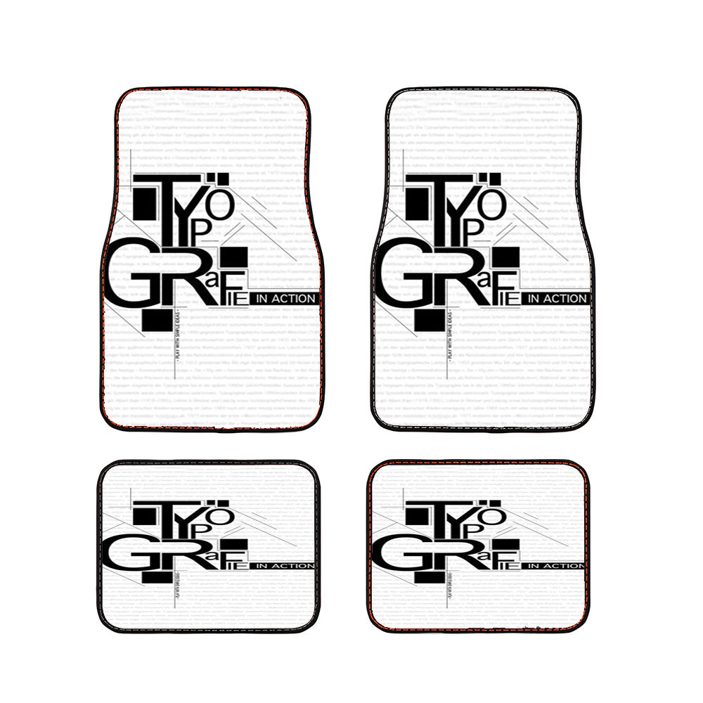 Typo Grafie In Action Car Floor Mats Accessories