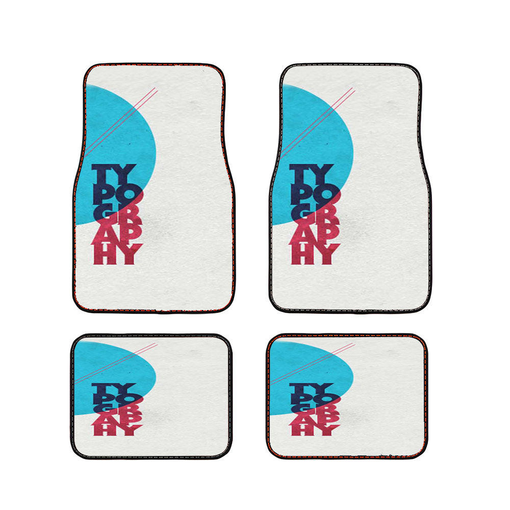 Typography Car Floor Mats Accessories