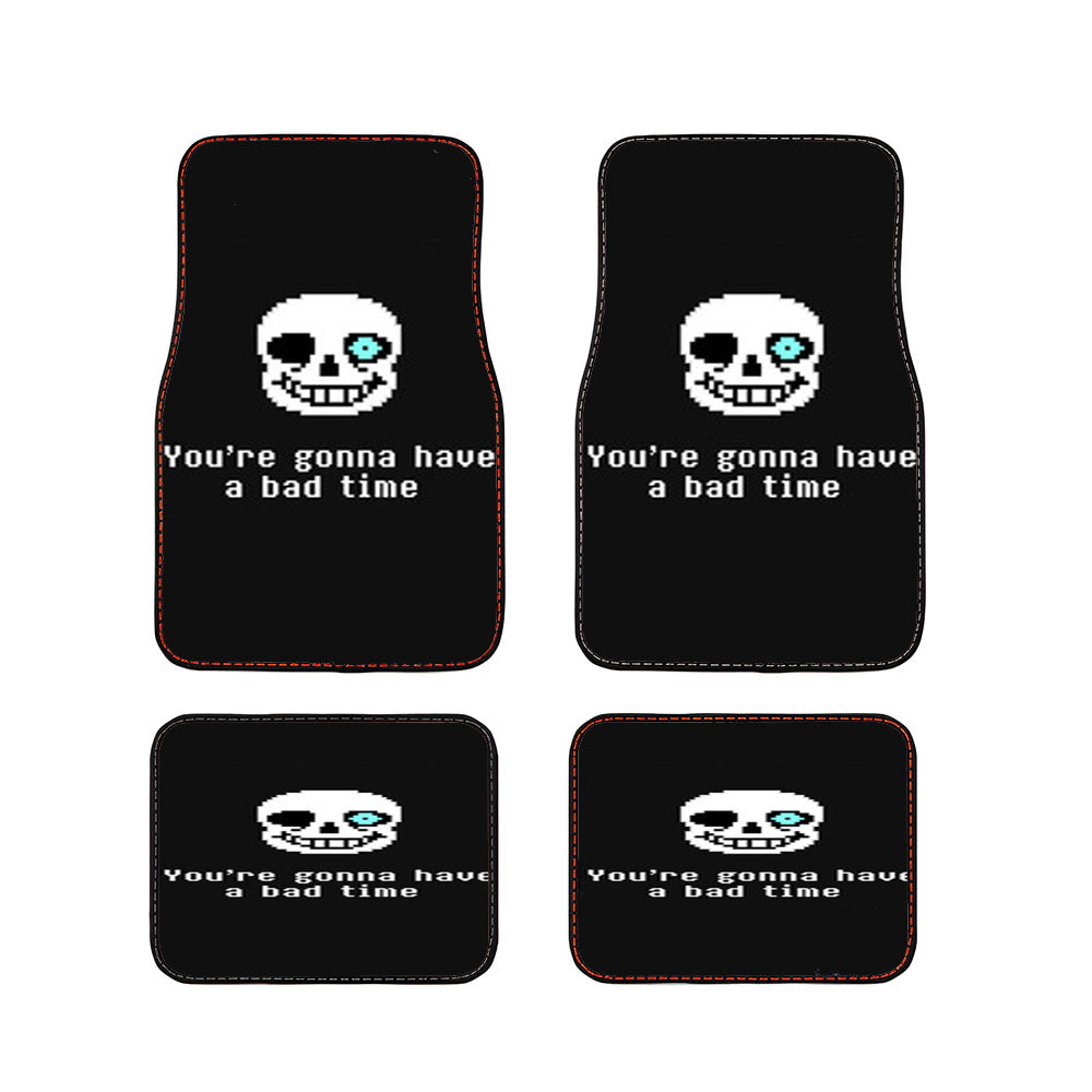 Undertale Sans Bad Time Quotes Car Floor Mats Accessories