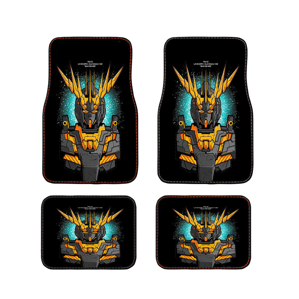 Unicorn Banshee Gundam Mecha Car Floor Mats Accessories