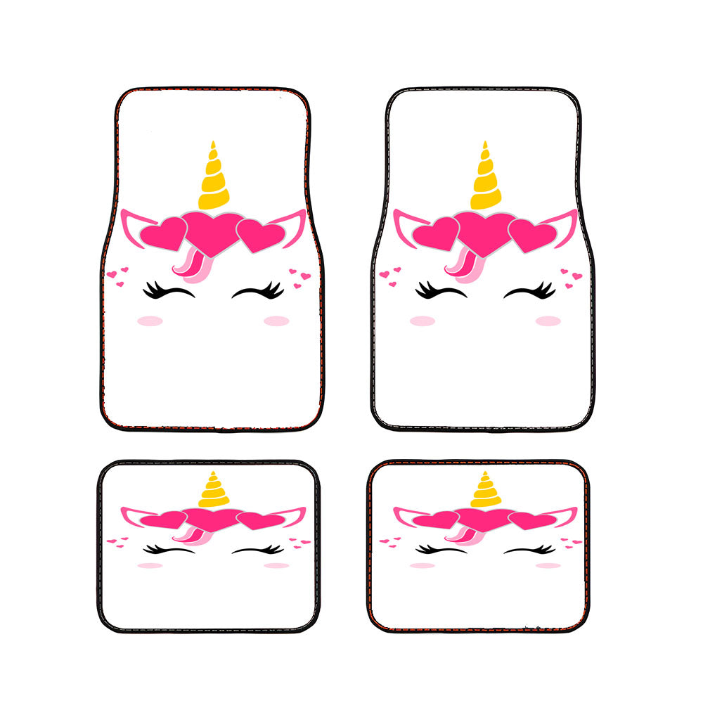 Unicorn Valentine Clip Art Car Floor Mats Accessories