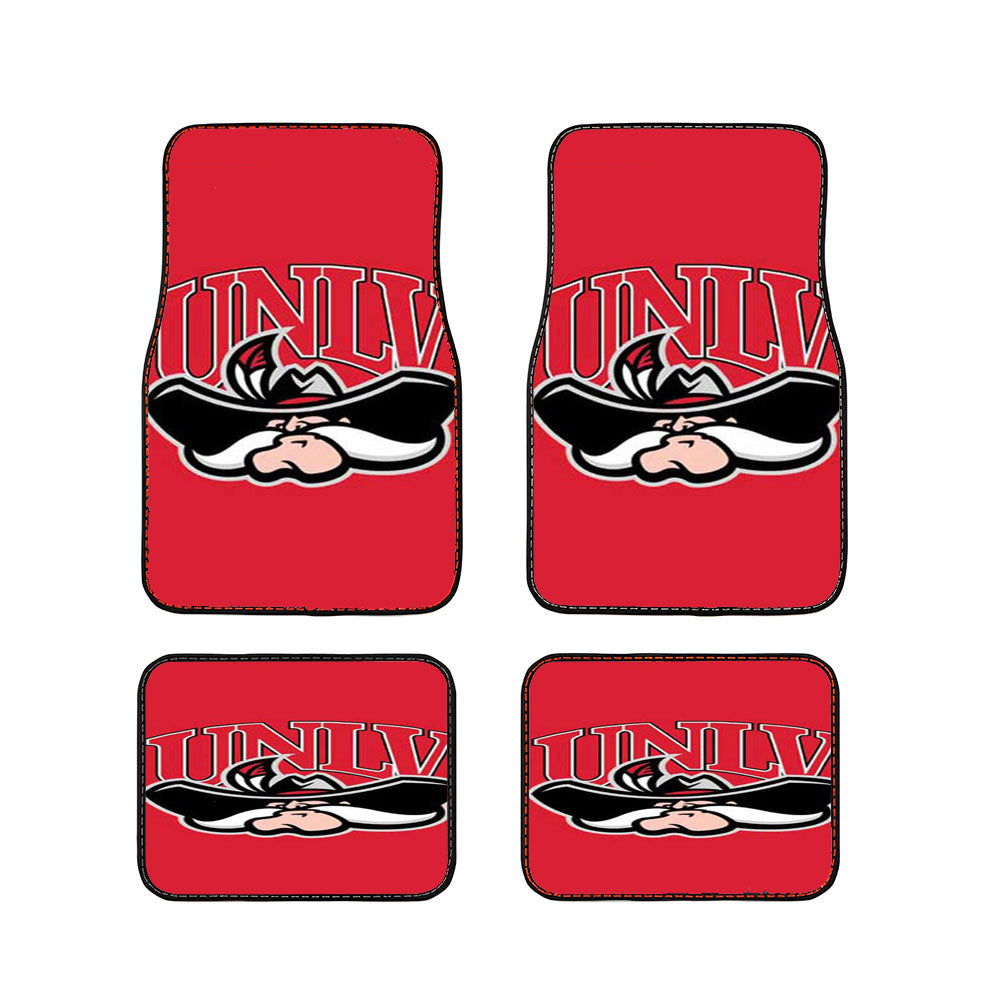 Unlv Rebels Logo On Red Car Floor Mats Accessories