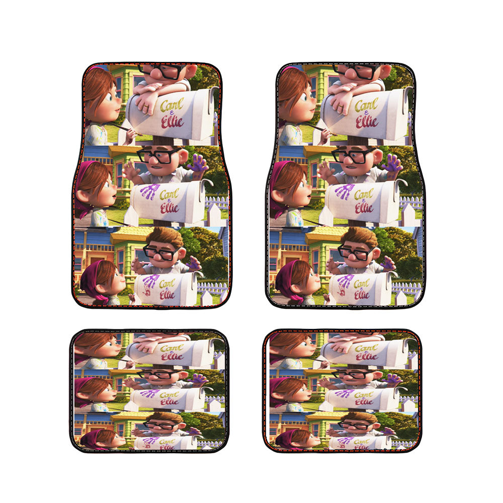 Up Cartoon Carl And Ellie Car Floor Mats Accessories