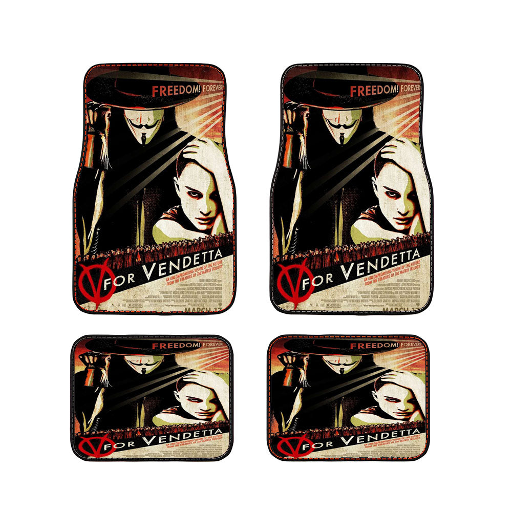 V For Vendeta Poster Car Floor Mats Accessories