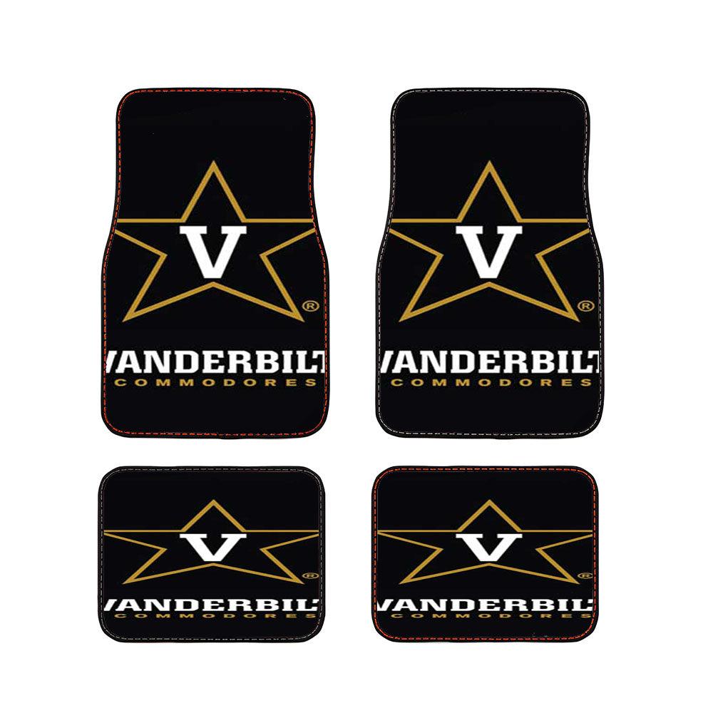 Vanderbilt Commodores Logo On Blk Car Floor Mats Accessories