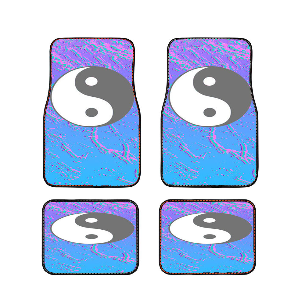 Vaporwave Yin Yang Car Floor Mats Accessories