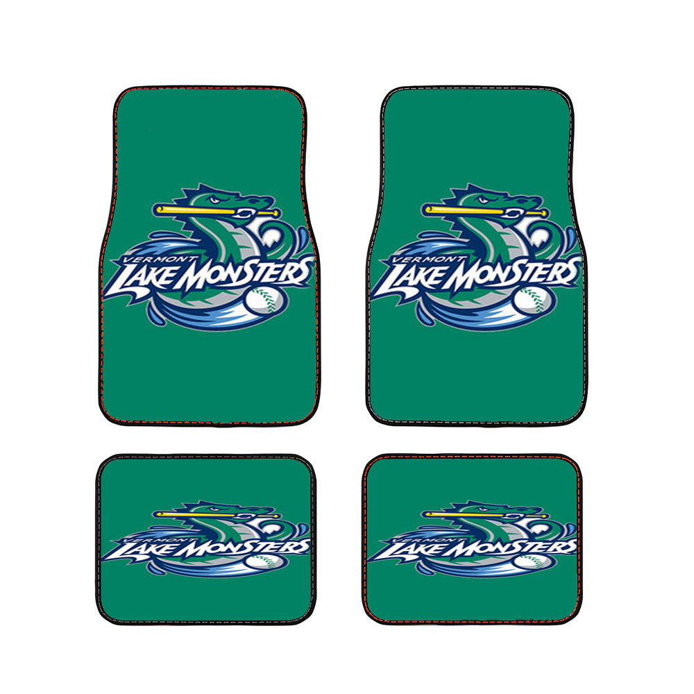 Vermont Lake Monsters Baseball Green Car Floor Mats Accessories
