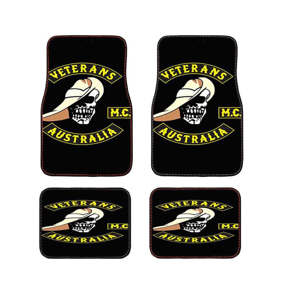 Veterans M C Australia Black Frame Car Floor Mats Accessories
