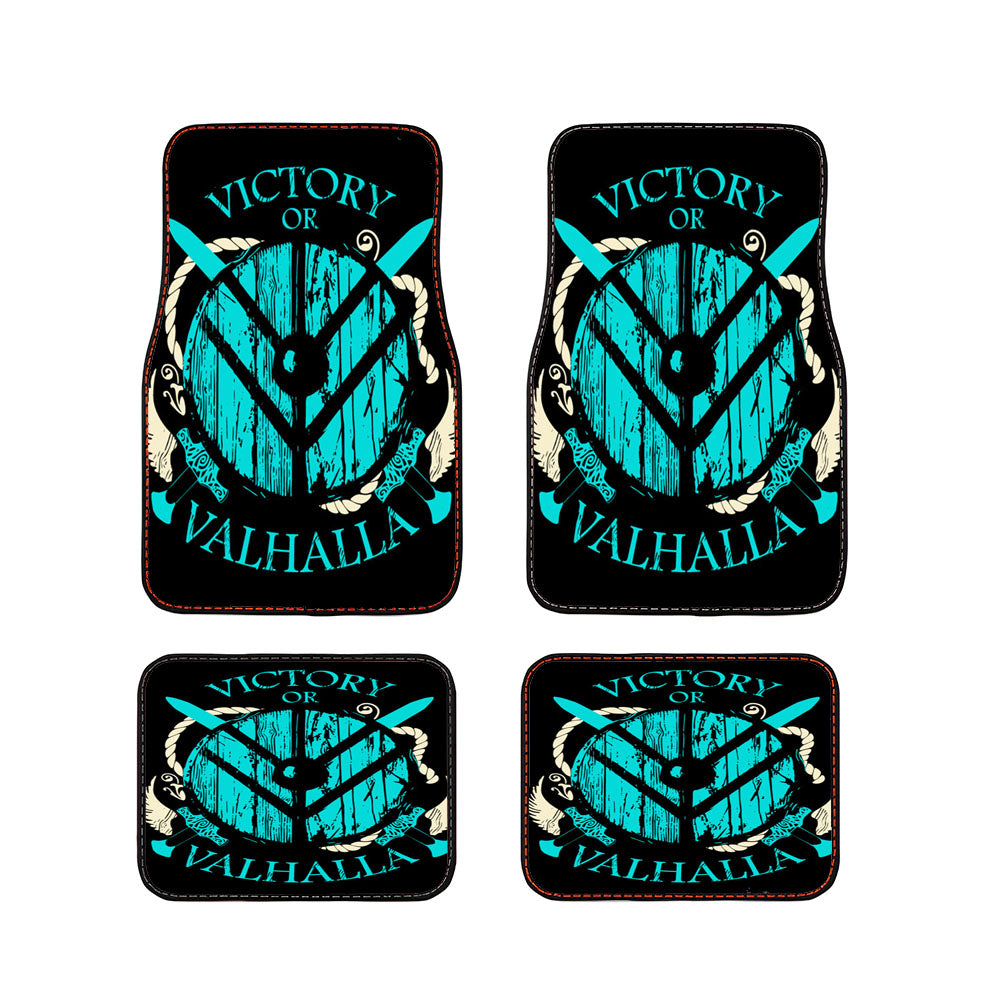 Victory Or Valhalla Shield Maiden Car Floor Mats Accessories