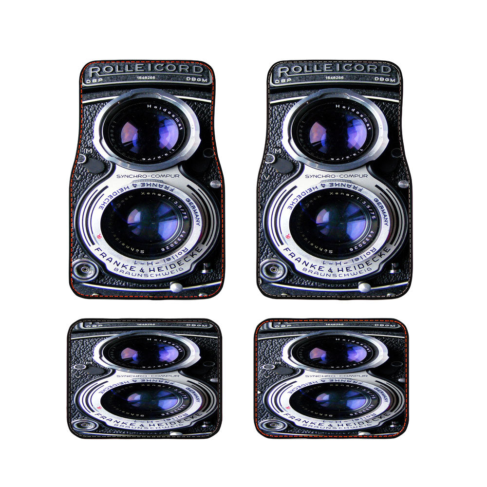 Vintage Camera Rolleiflex Dual Lens Car Floor Mats Accessories