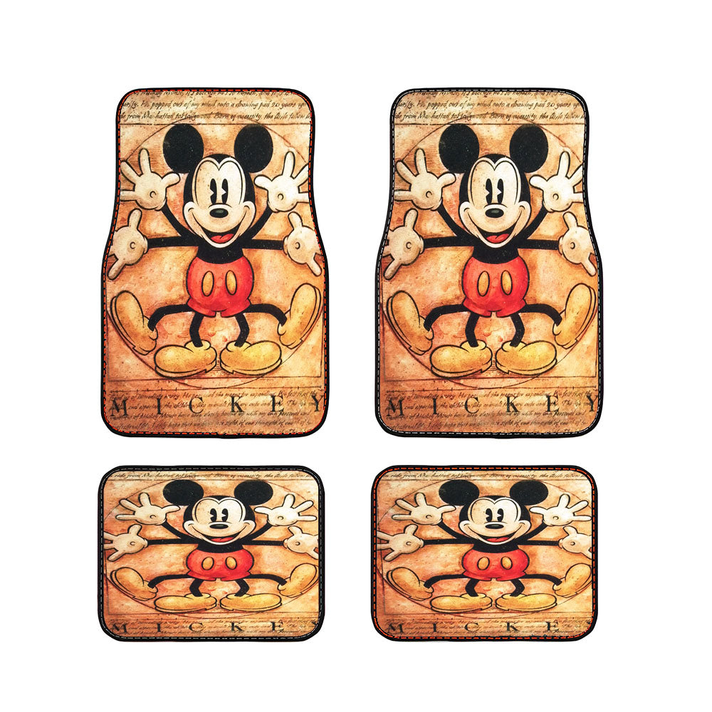 Vitruvian Mickey Mouse Car Floor Mats Accessories