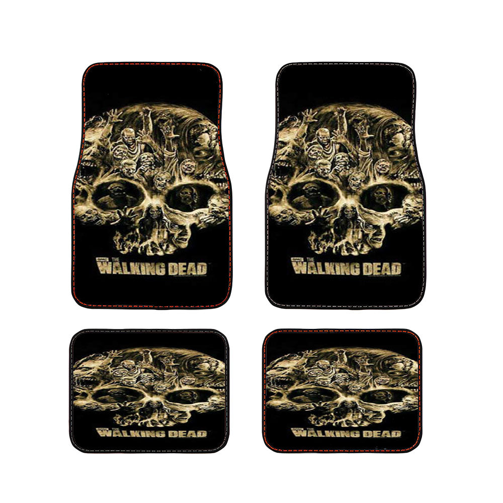 Walking Dead Skulll Tag Car Floor Mats Accessories
