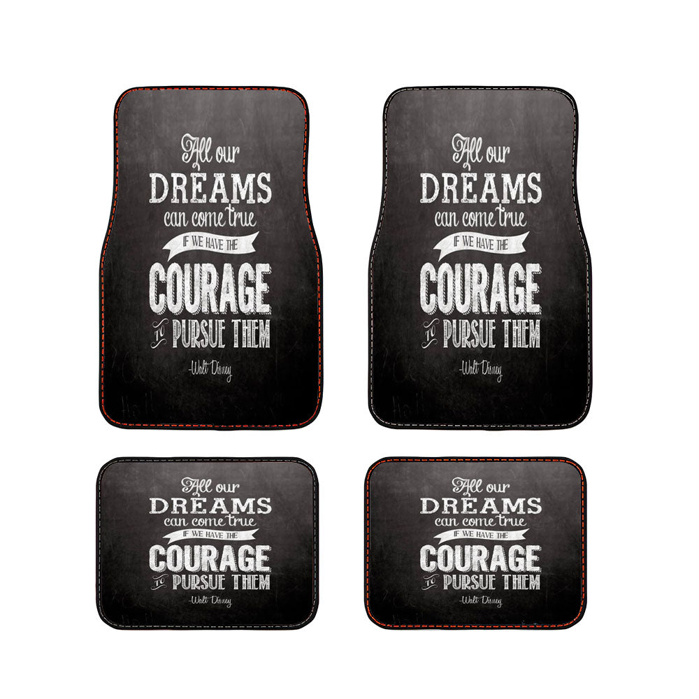 Walt Disney Quote Car Floor Mats Accessories