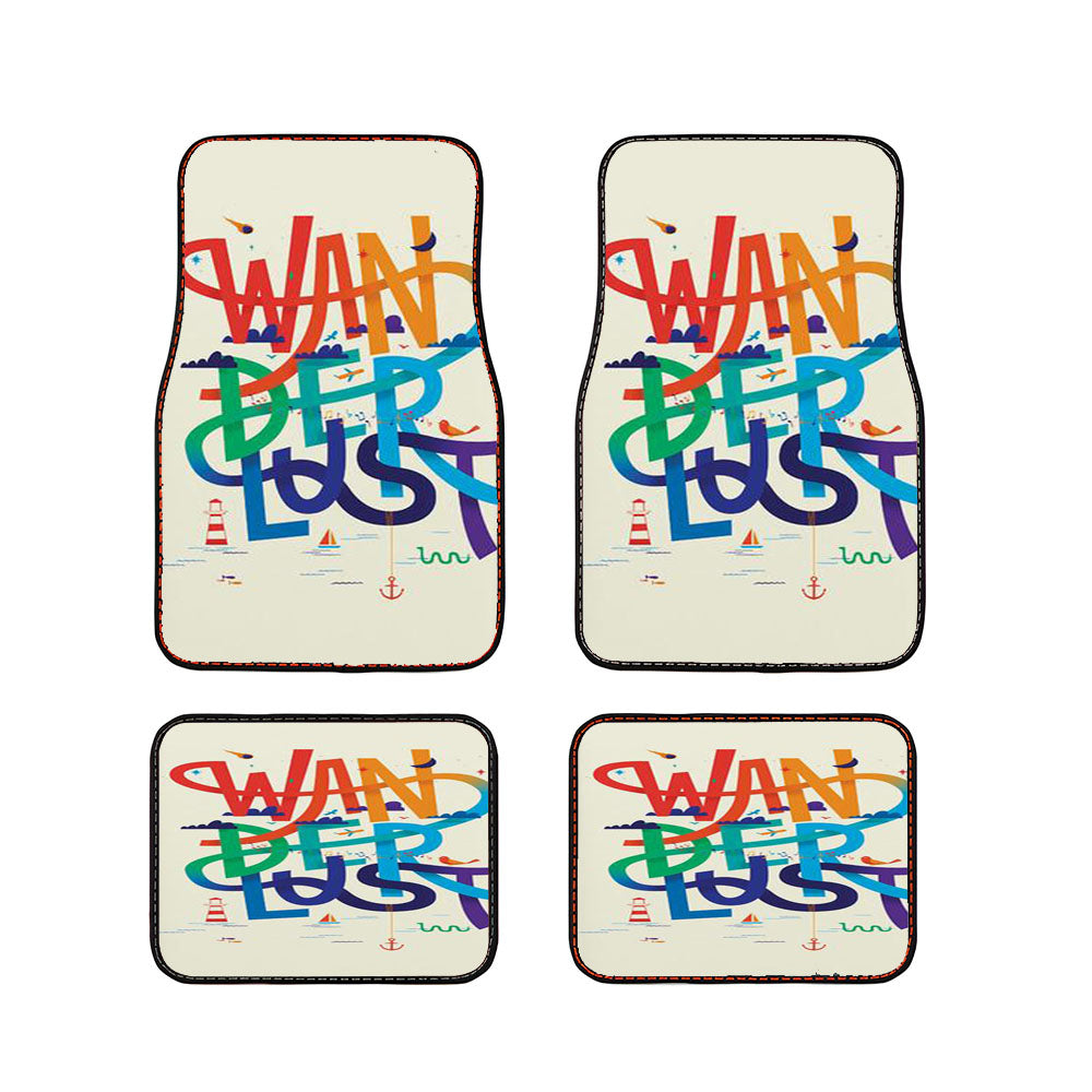 Wanderlust Car Floor Mats Accessories