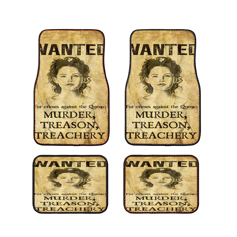 Wanted Chinderesl For Crimes Against The Queen Car Floor Mats Accessories