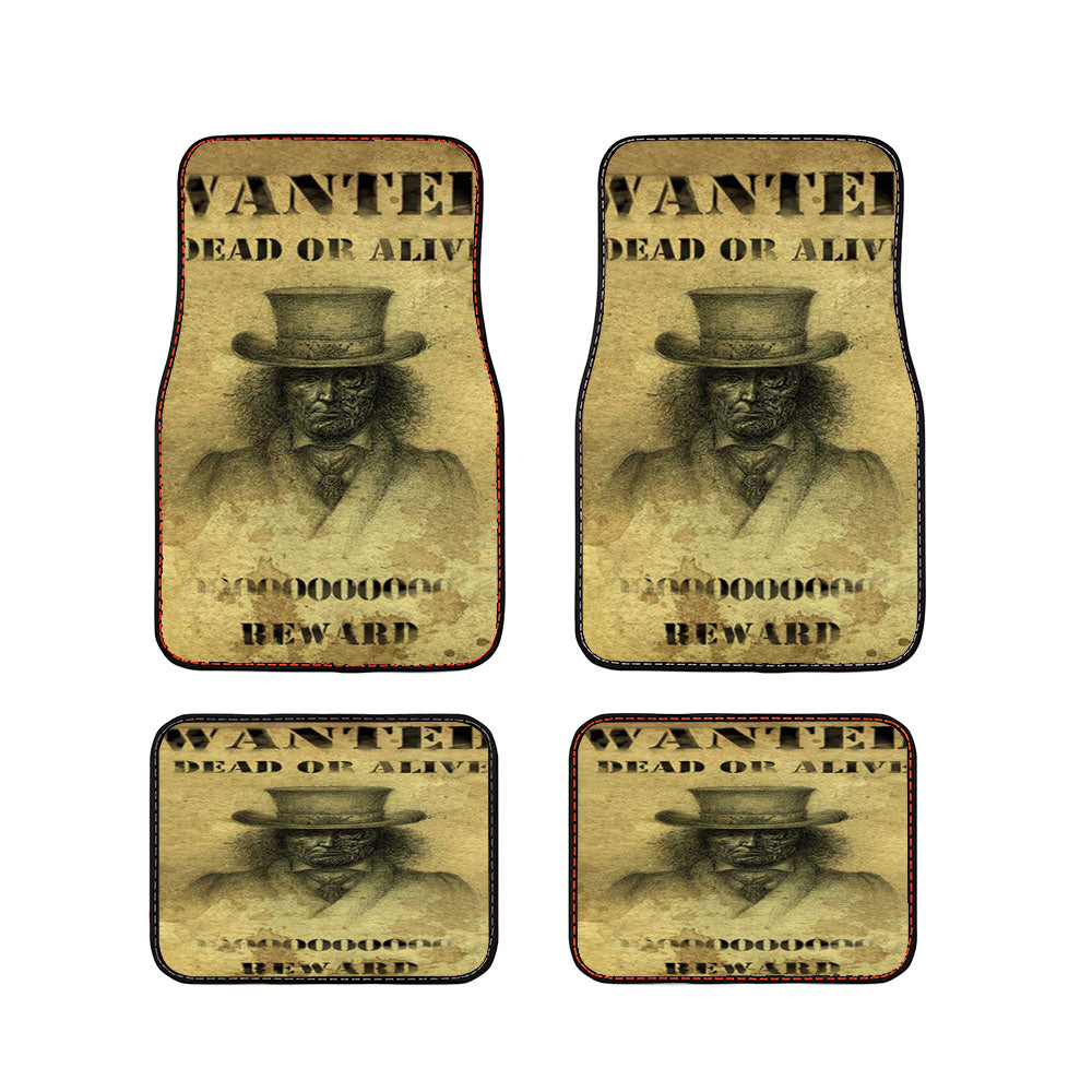 Wanted Dead Or Live Poster Car Floor Mats Accessories