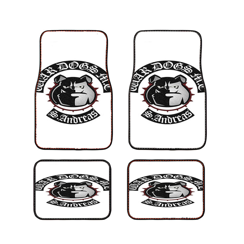 Wardogs Mc S Andreas White Frame Car Floor Mats Accessories