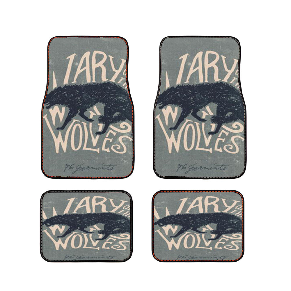 Wary Of The Wolves Car Floor Mats Accessories