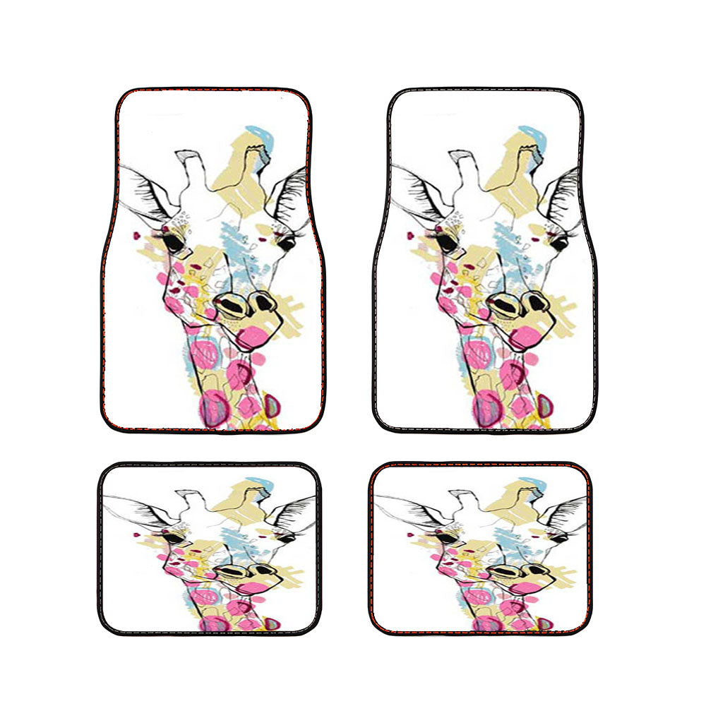 Watercolor Giraffe Car Floor Mats Accessories