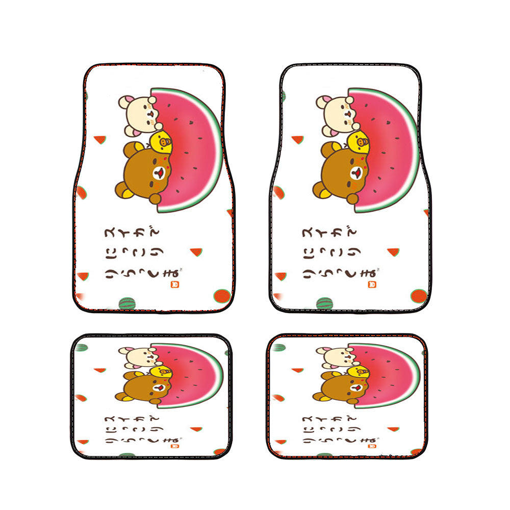Watermelon Baby Bear Car Floor Mats Accessories