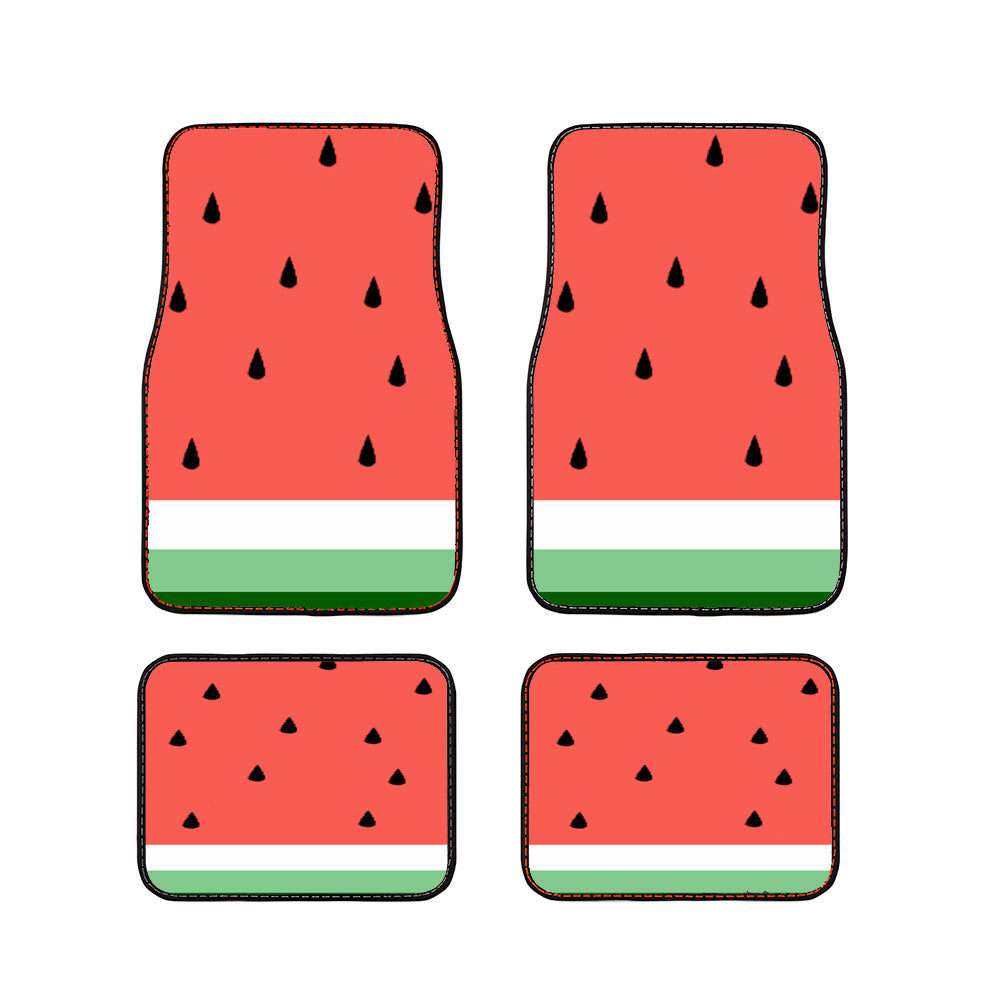Watermelon Fruit Cute Pink And Green Funny Custom Car Floor Mats Accessories