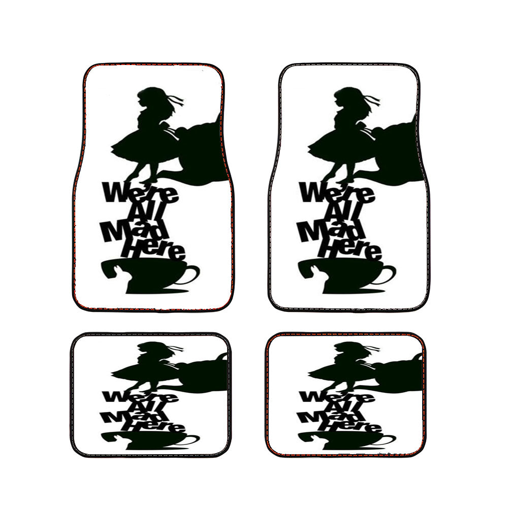 We Are All Mad Here Black Car Floor Mats Accessories