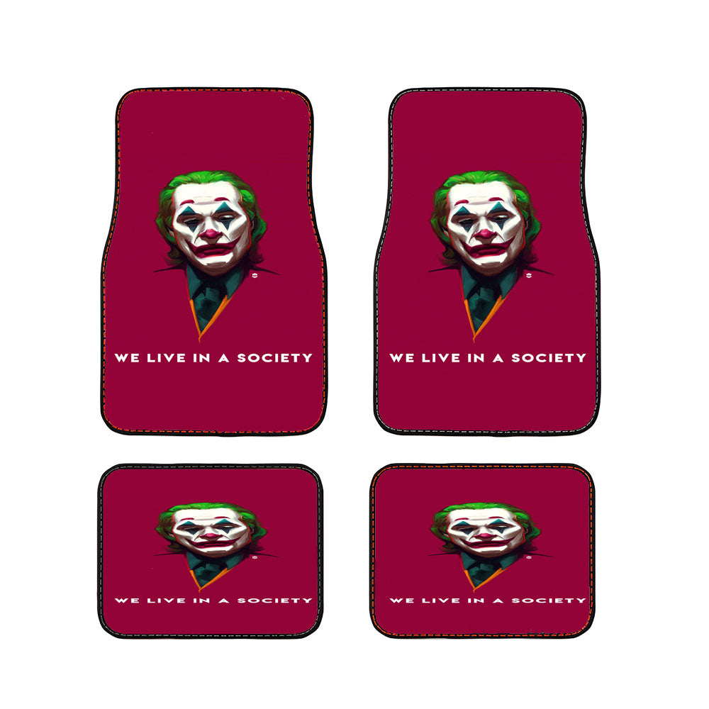 We Live In A Society Joker Movie 0 Car Floor Mats Accessories