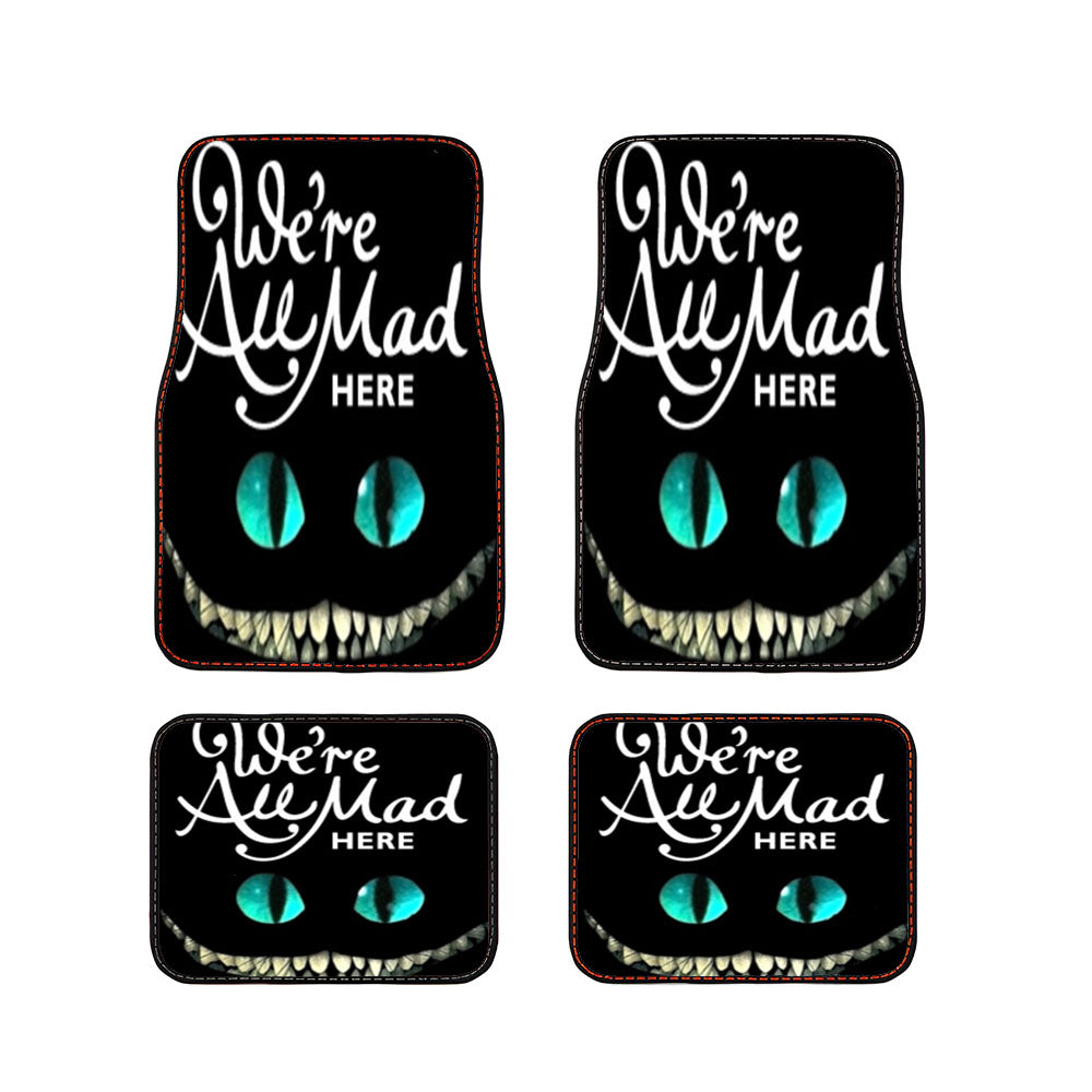 We'Re All Mad Here Chesire Cat Car Floor Mats Accessories
