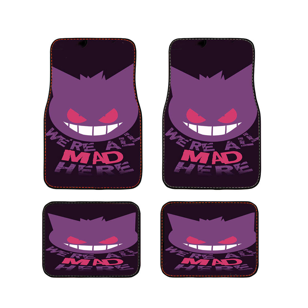 We'Re All Mad Here Gengar Pokemon Car Floor Mats Accessories