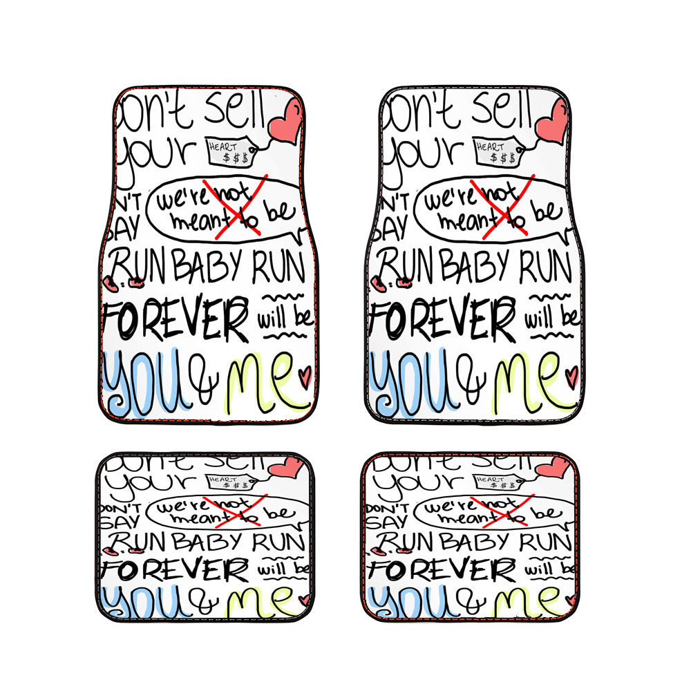 We The Kings Check Yes Juliet Lyric Cover Car Floor Mats Accessories