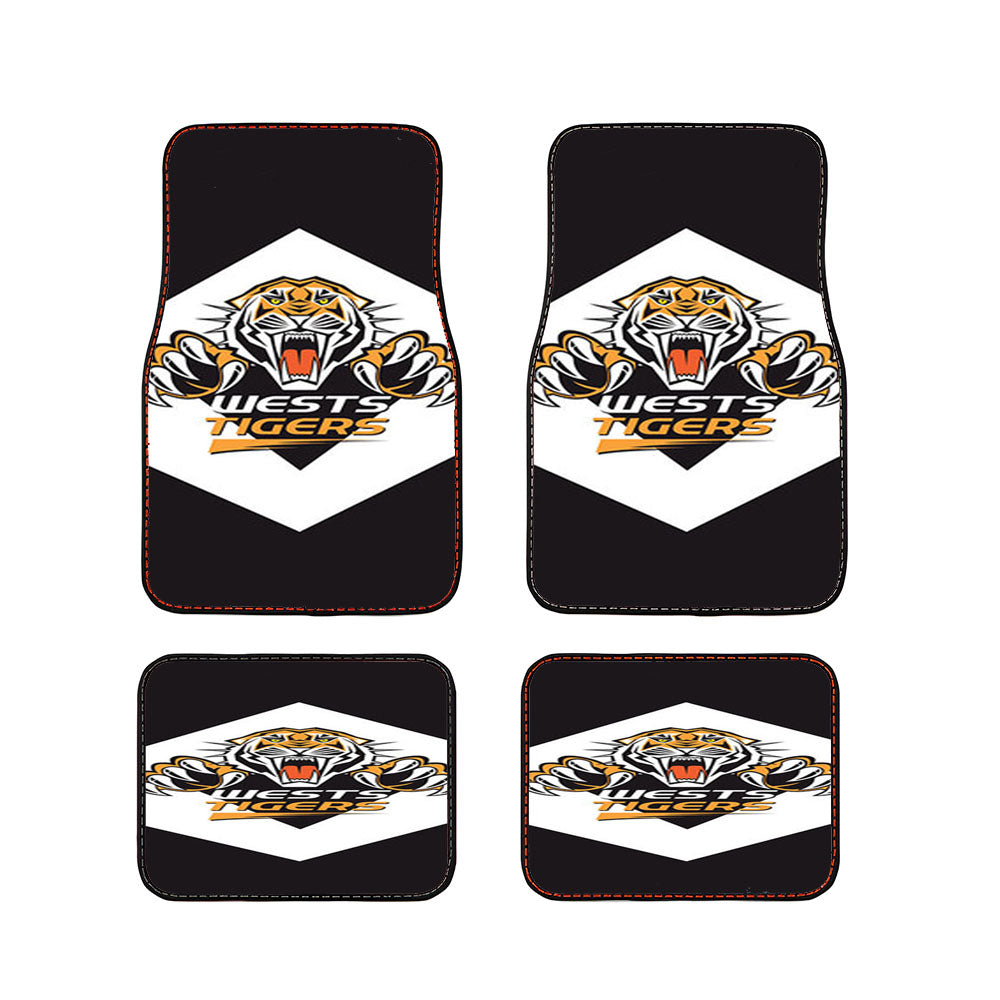 Wests Tiger Logo Grey Car Floor Mats Accessories