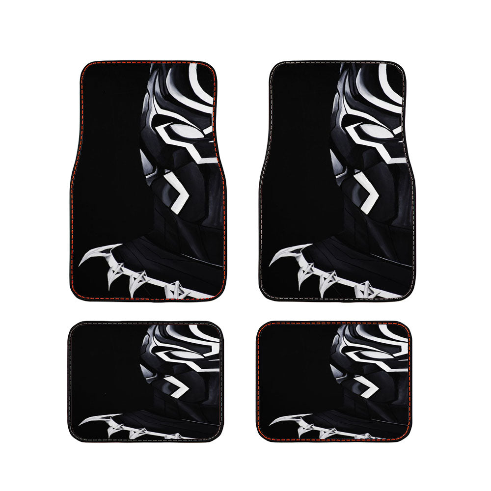 White Black Art Black Panther Car Floor Mats Accessories