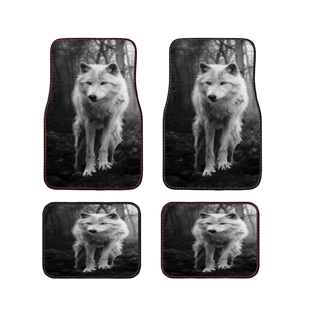 White Wolf Car Floor Mats Accessories