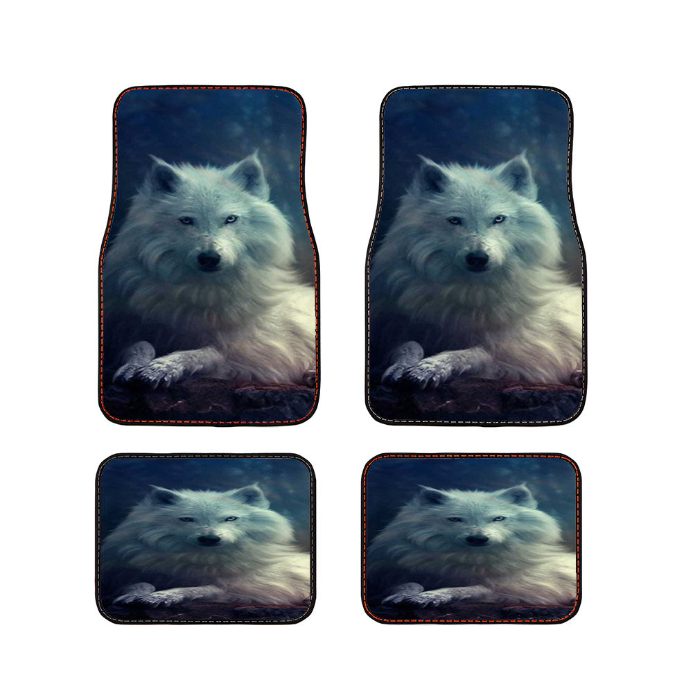 White Wolf Yorkshire Rose Car Floor Mats Accessories