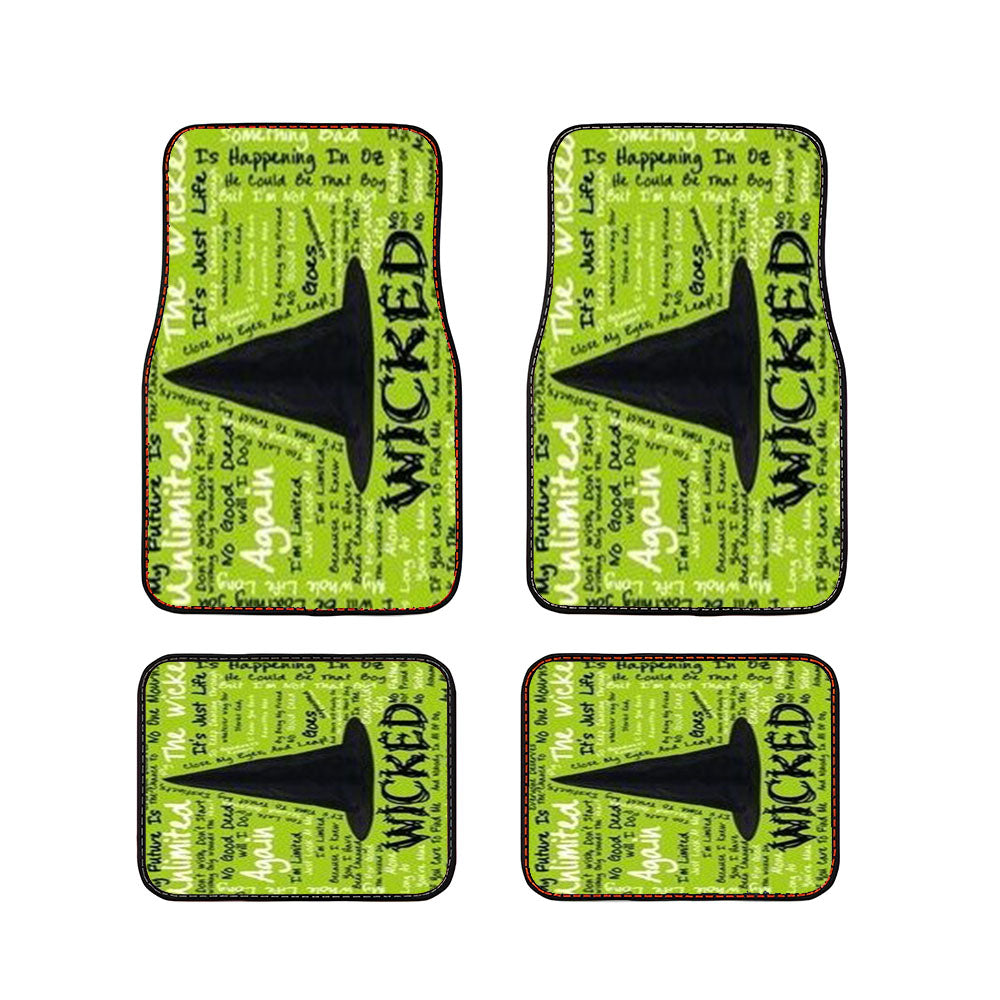 Wicked Lyrics Car Floor Mats Accessories