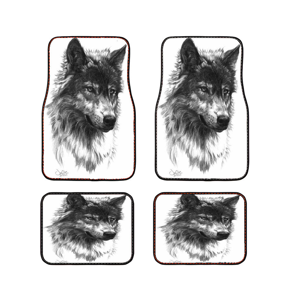 Wolf Abstrack Artwork Car Floor Mats Accessories