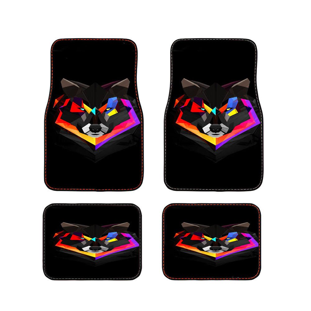 Wolf Polygon Art Car Floor Mats Accessories
