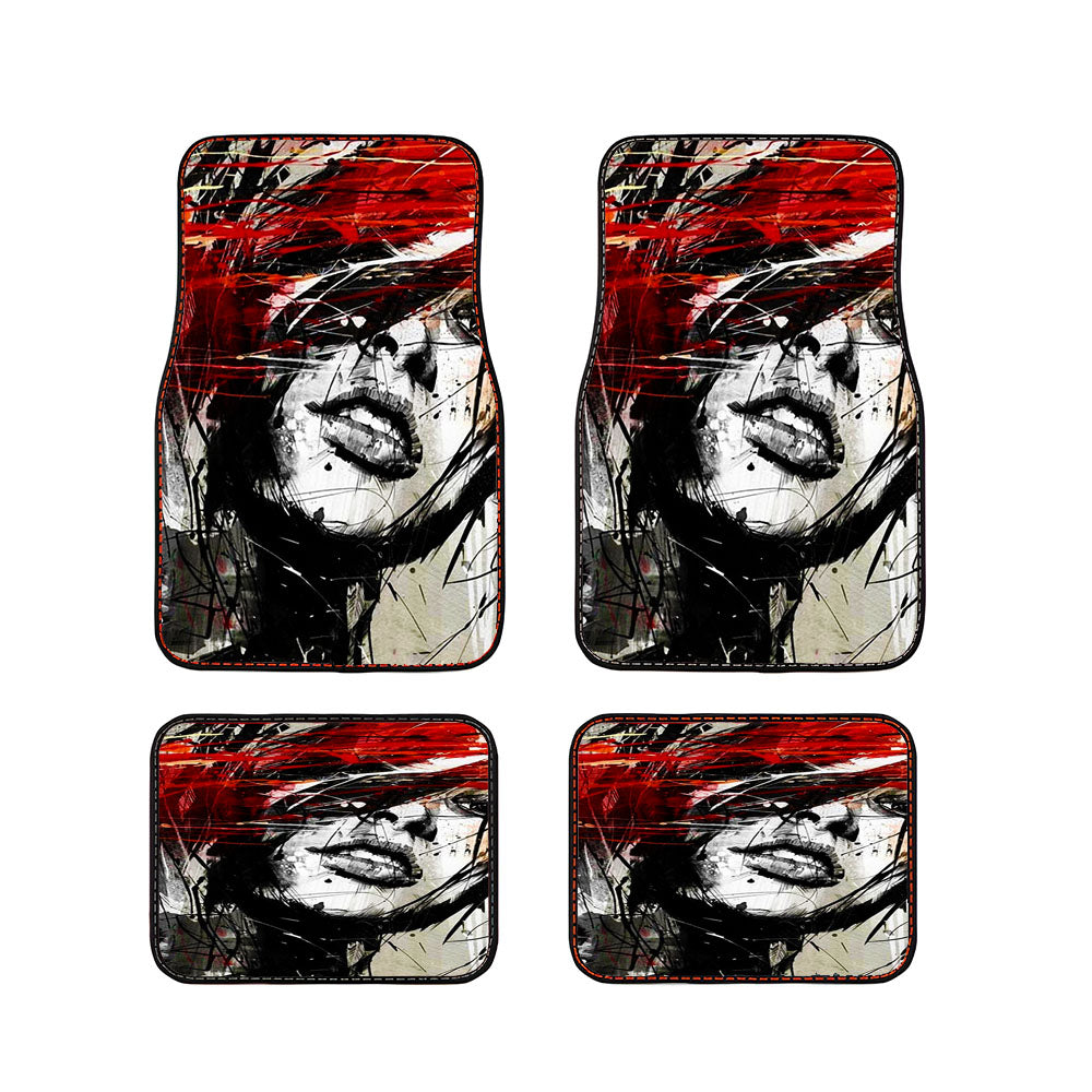Women Byroglyphics Art Car Floor Mats Accessories