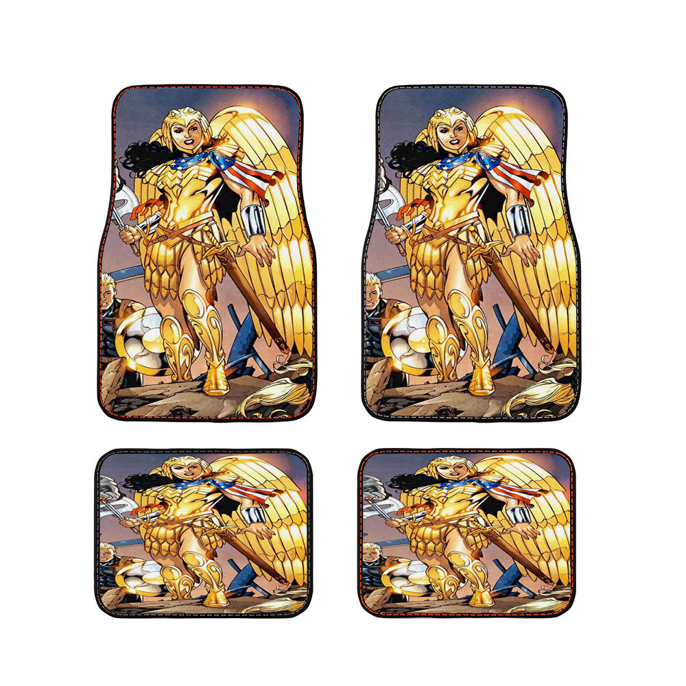 Wonder Woman 1984 Armadura Dorada Comic Car Floor Mats Accessories