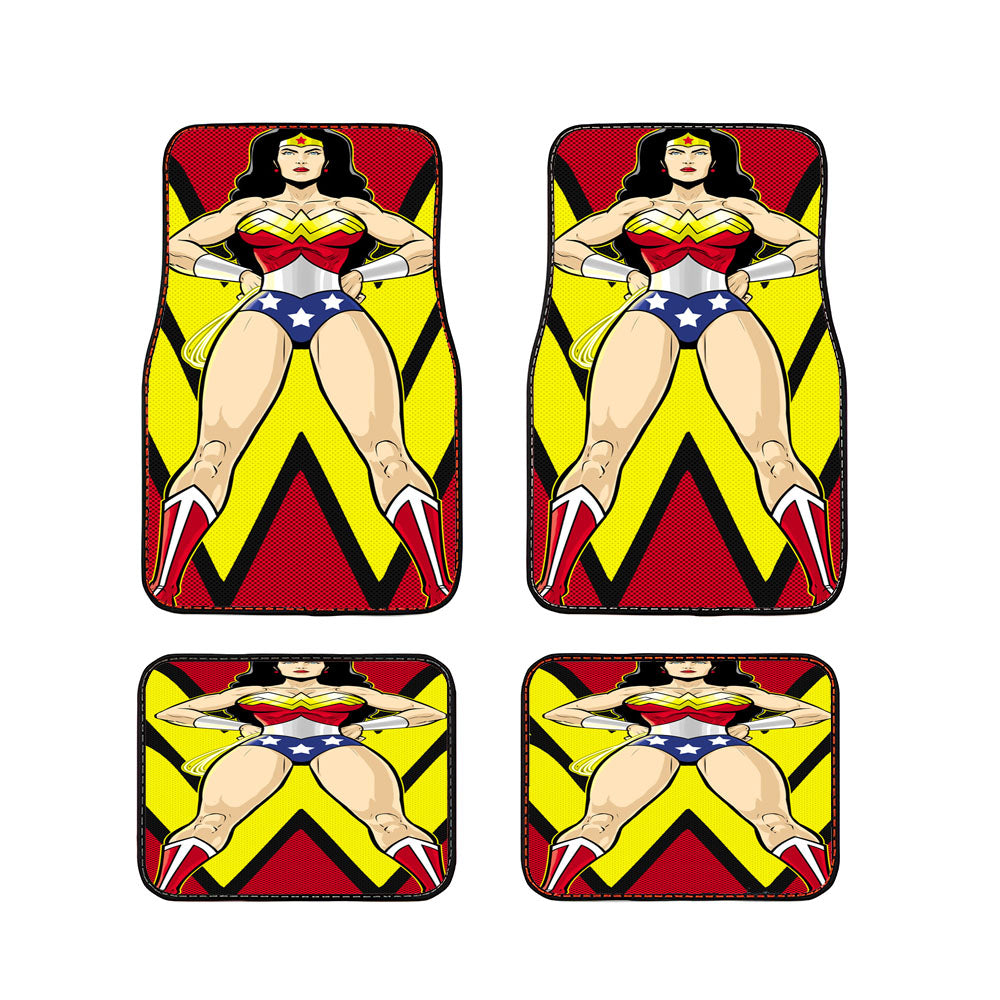 Wonderwoman Pop Art Car Floor Mats Accessories